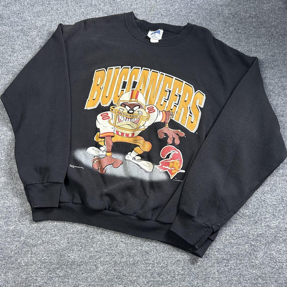 Vintage Tampa Bay Buccaneers Sweatshirt Mens XL Black NFL Football CSA 90s